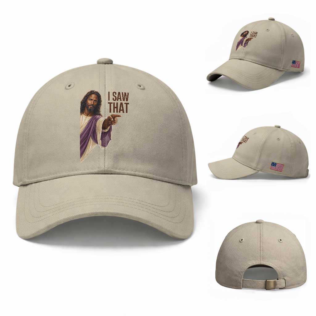 Funny Black Jesus Christian Baseball Cap I Saw That Pointing Finger TS12