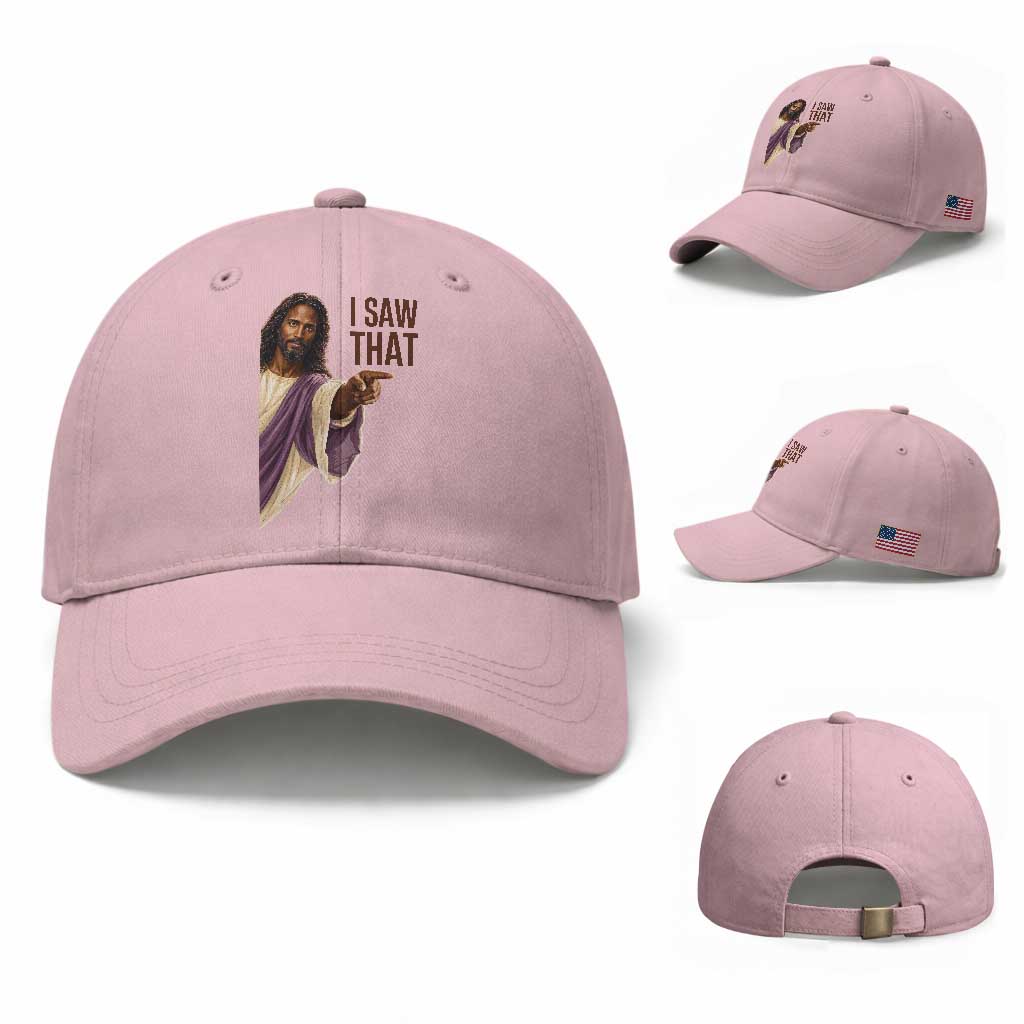 Funny Black Jesus Christian Baseball Cap I Saw That Pointing Finger TS12