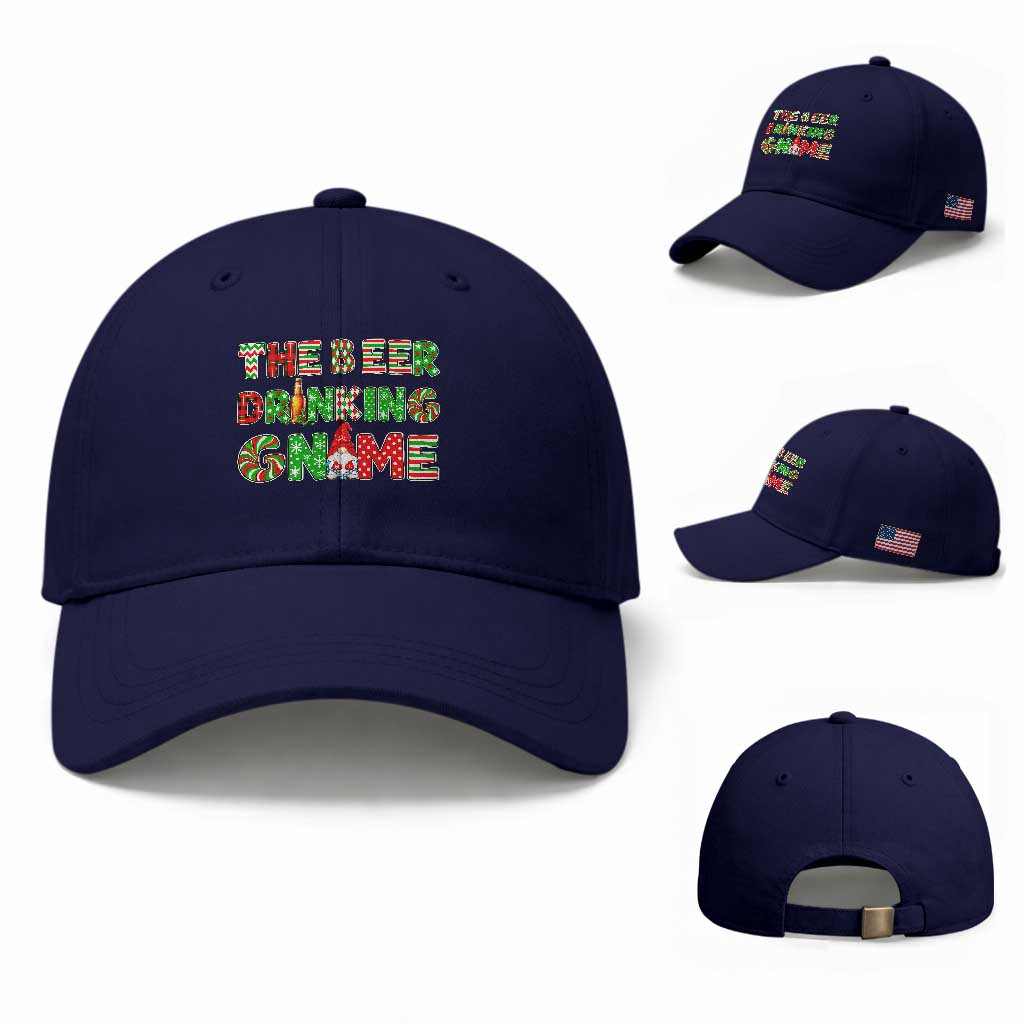 Funny Christmas Party Humor Baseball Cap The Beer Drinking Gnome TS12