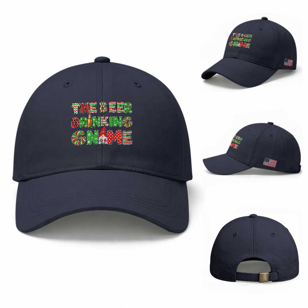 Funny Christmas Party Humor Baseball Cap The Beer Drinking Gnome TS12
