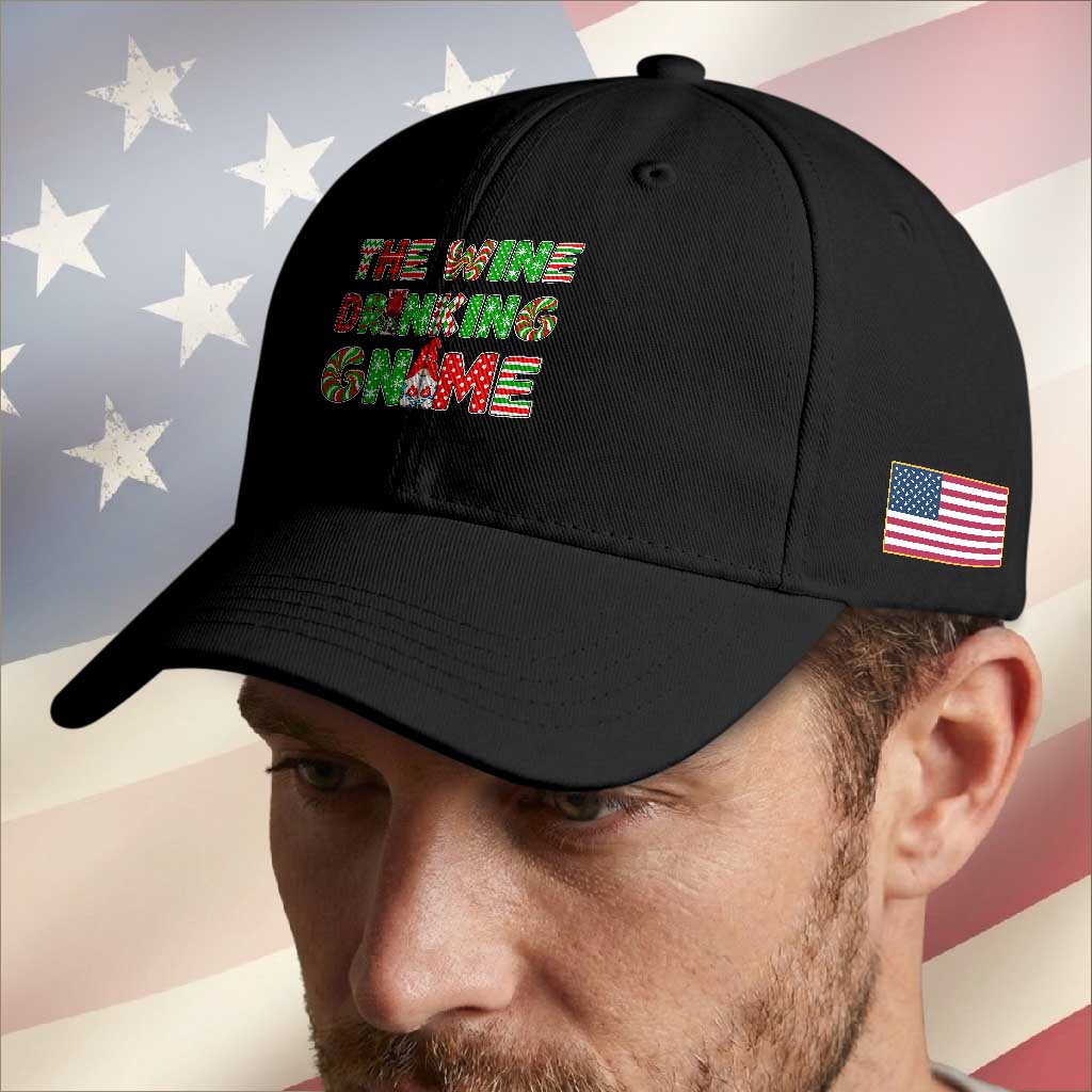 Funny Christmas Party Humor Baseball Cap The Wine Drinking Gnome TS12