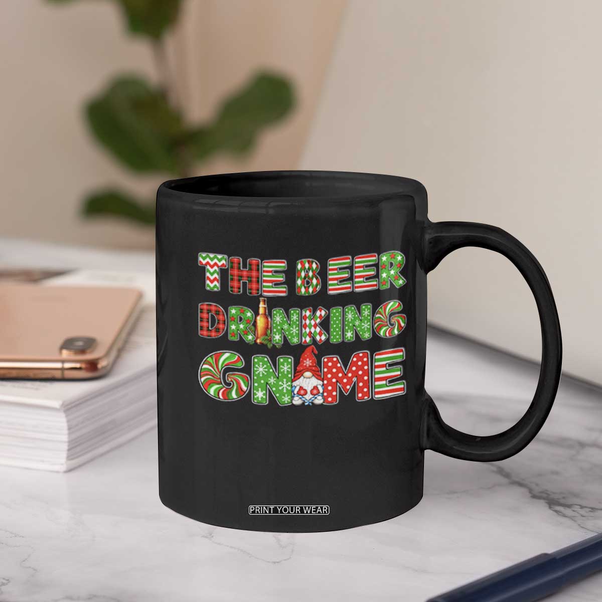 Funny Christmas Party Humor Coffee Mug The Beer Drinking Gnome TS12