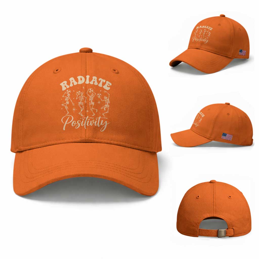 Funny Radiology Department X ray Tech Baseball Cap Radiate Positivity Dancing Skeletons TS11