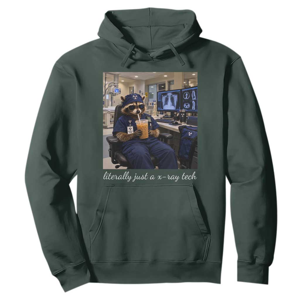 Funny Radiology Tech Raccoon Hoodie Literally Just A X ray Tech Nurses TS11