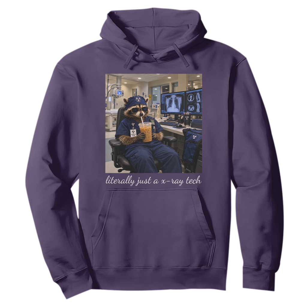 Funny Radiology Tech Raccoon Hoodie Literally Just A X ray Tech Nurses TS11
