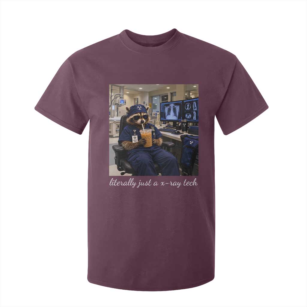 Funny Radiology Tech Raccoon T Shirt For Kid Literally Just A X ray Tech Nurses TS11