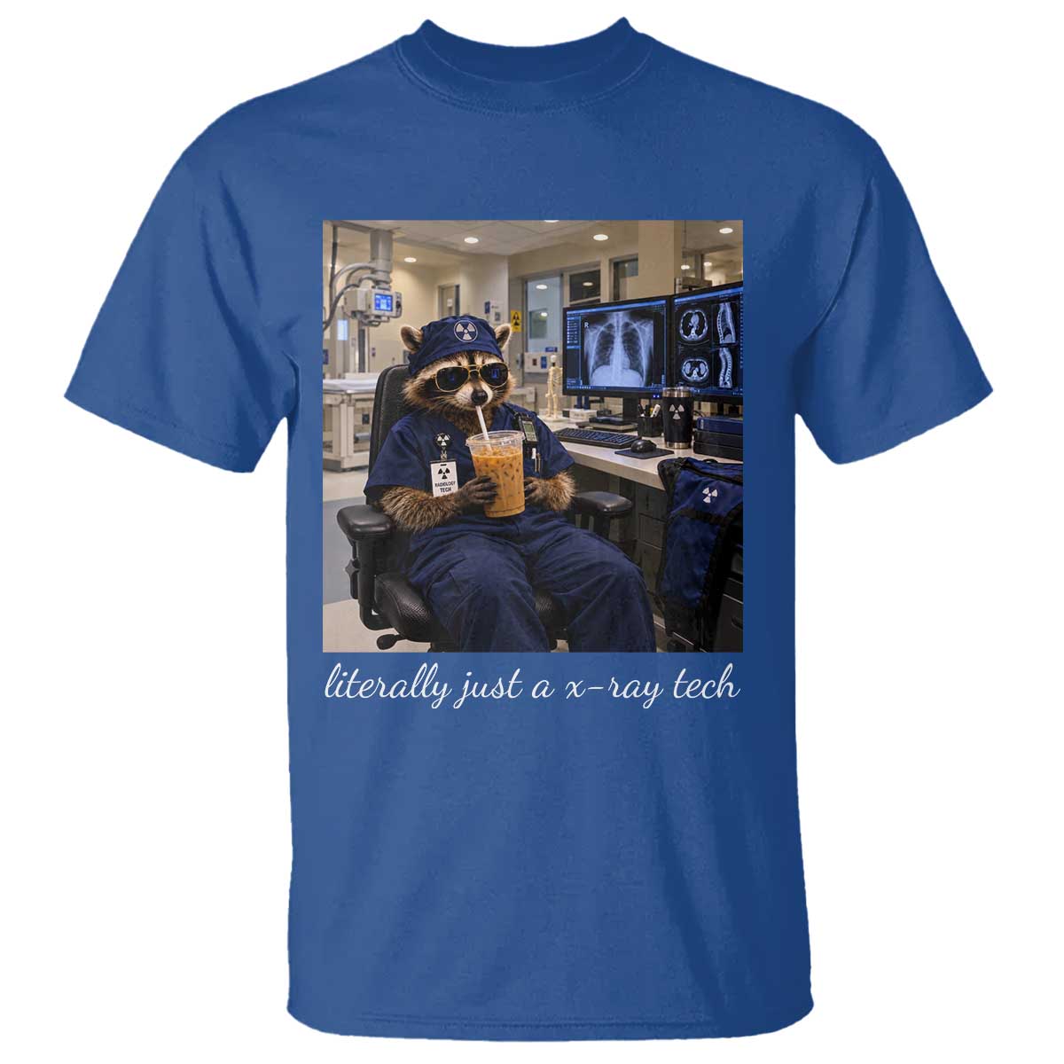 Funny Radiology Tech Raccoon T Shirt Literally Just A X ray Tech Nurses TS11