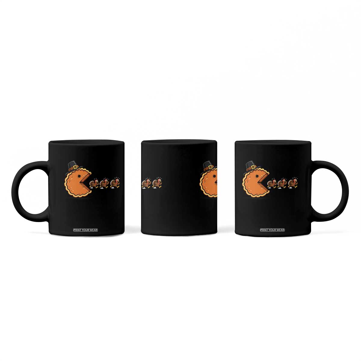 Funny Thanksgiving Pumpkin Pie Eating Turkey Video Game Lover Coffee Mug TS11