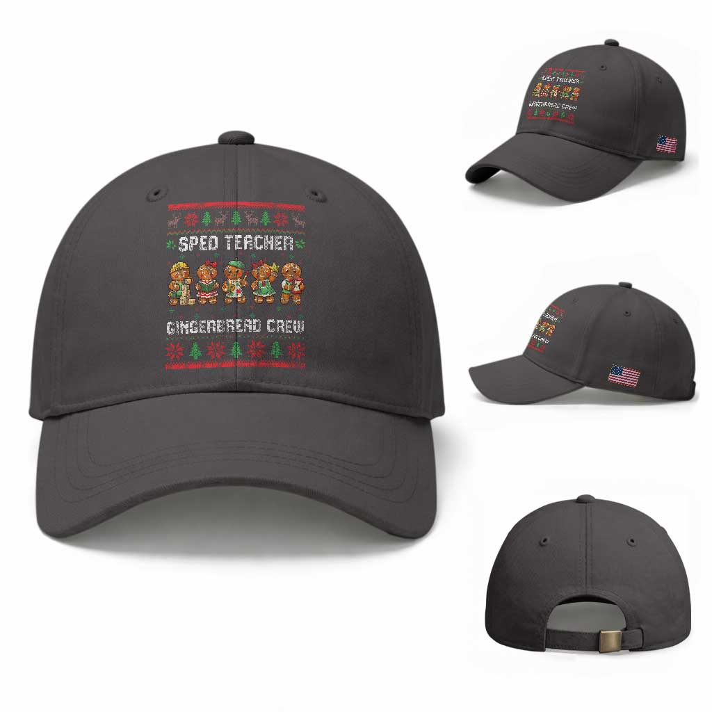 Gingerbread SPED Teacher Baseball Cap Christmas Special Education Crew Gift TS12