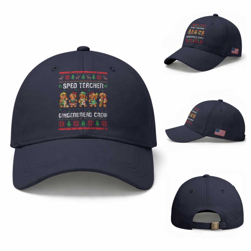 Gingerbread SPED Teacher Baseball Cap Christmas Special Education Crew Gift TS12