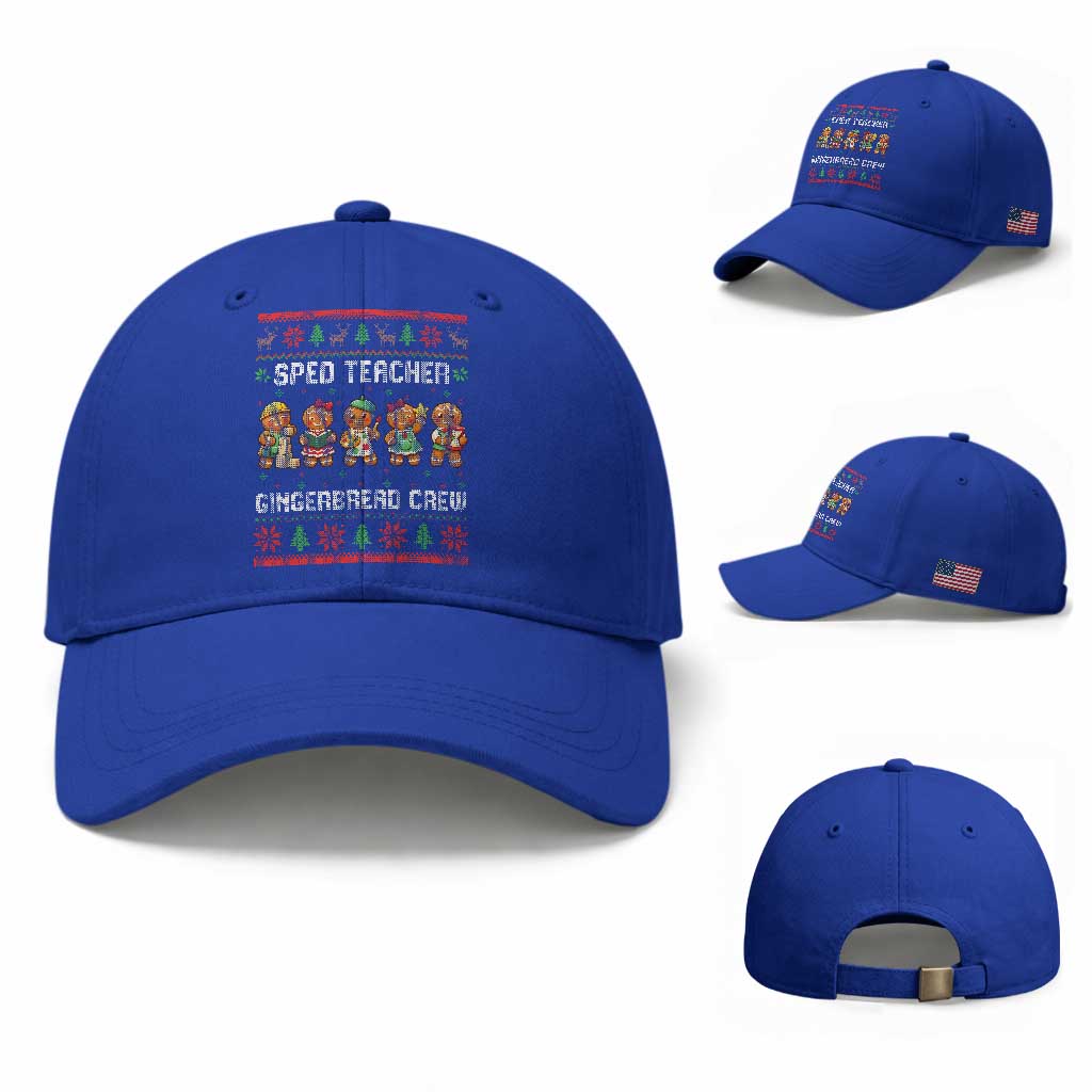 Gingerbread SPED Teacher Baseball Cap Christmas Special Education Crew Gift TS12