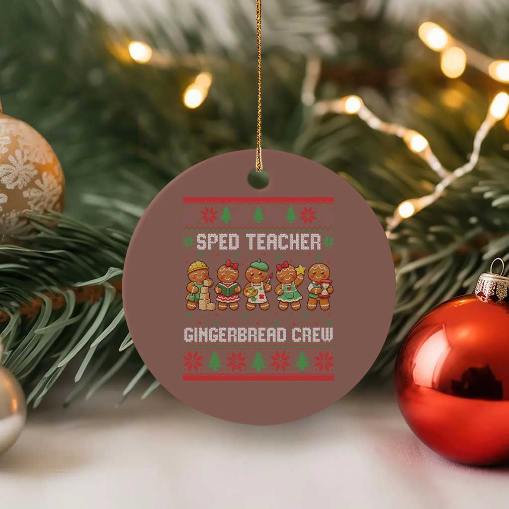 Gingerbread SPED Teacher Ceramic Ornament Christmas Special Education Crew Gift TS12