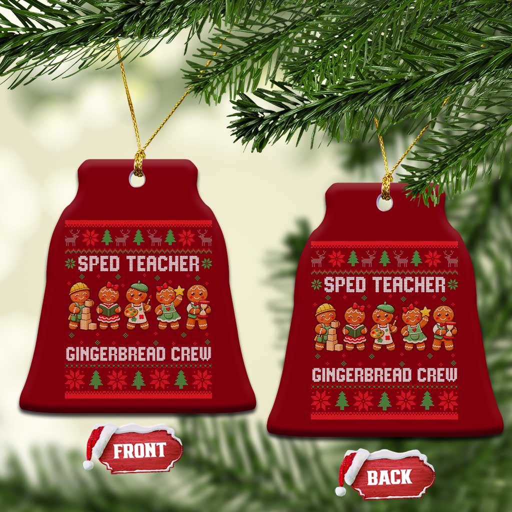 Gingerbread SPED Teacher Ceramic Ornament Christmas Special Education Crew Gift TS12