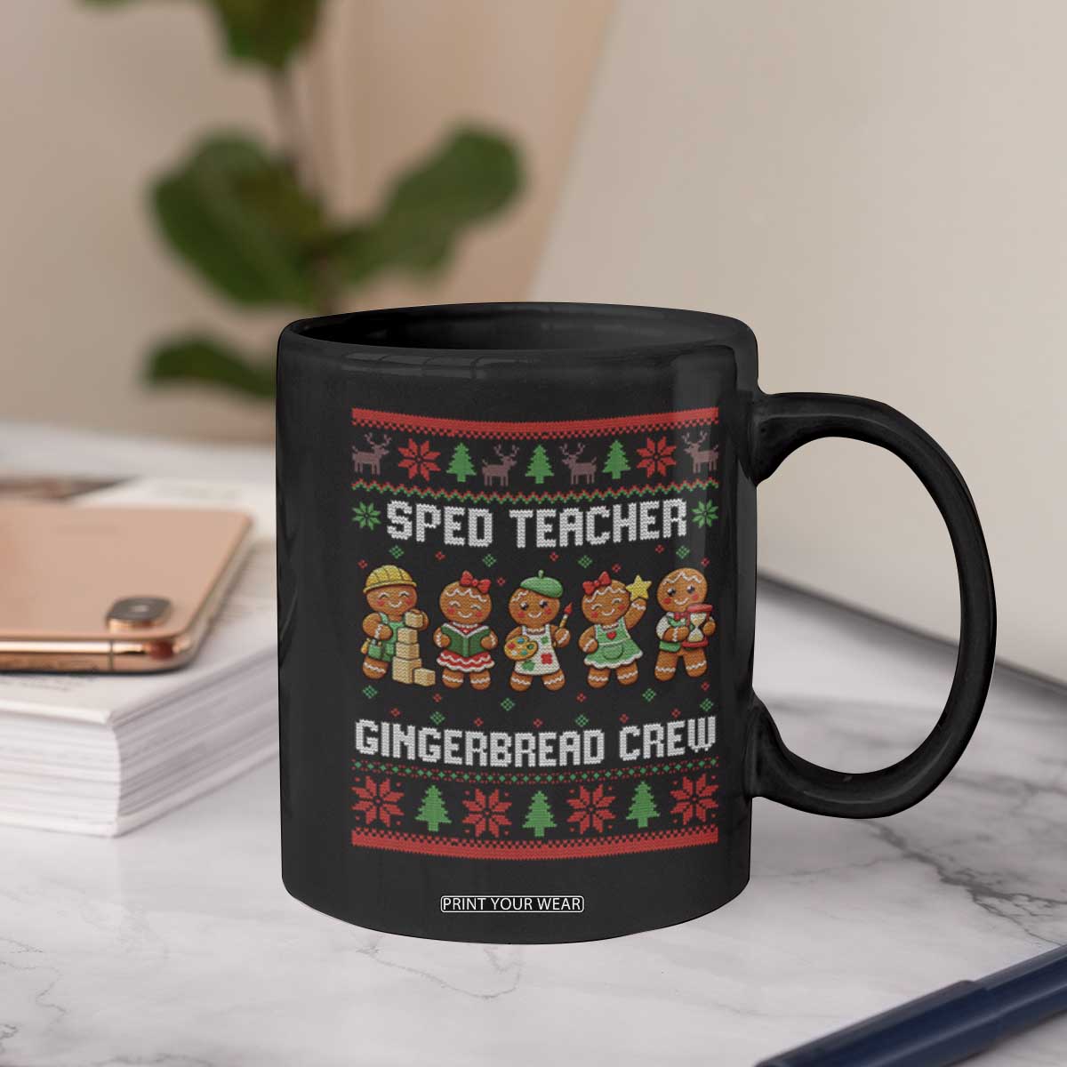 Gingerbread SPED Teacher Coffee Mug Christmas Special Education Crew Gift TS12