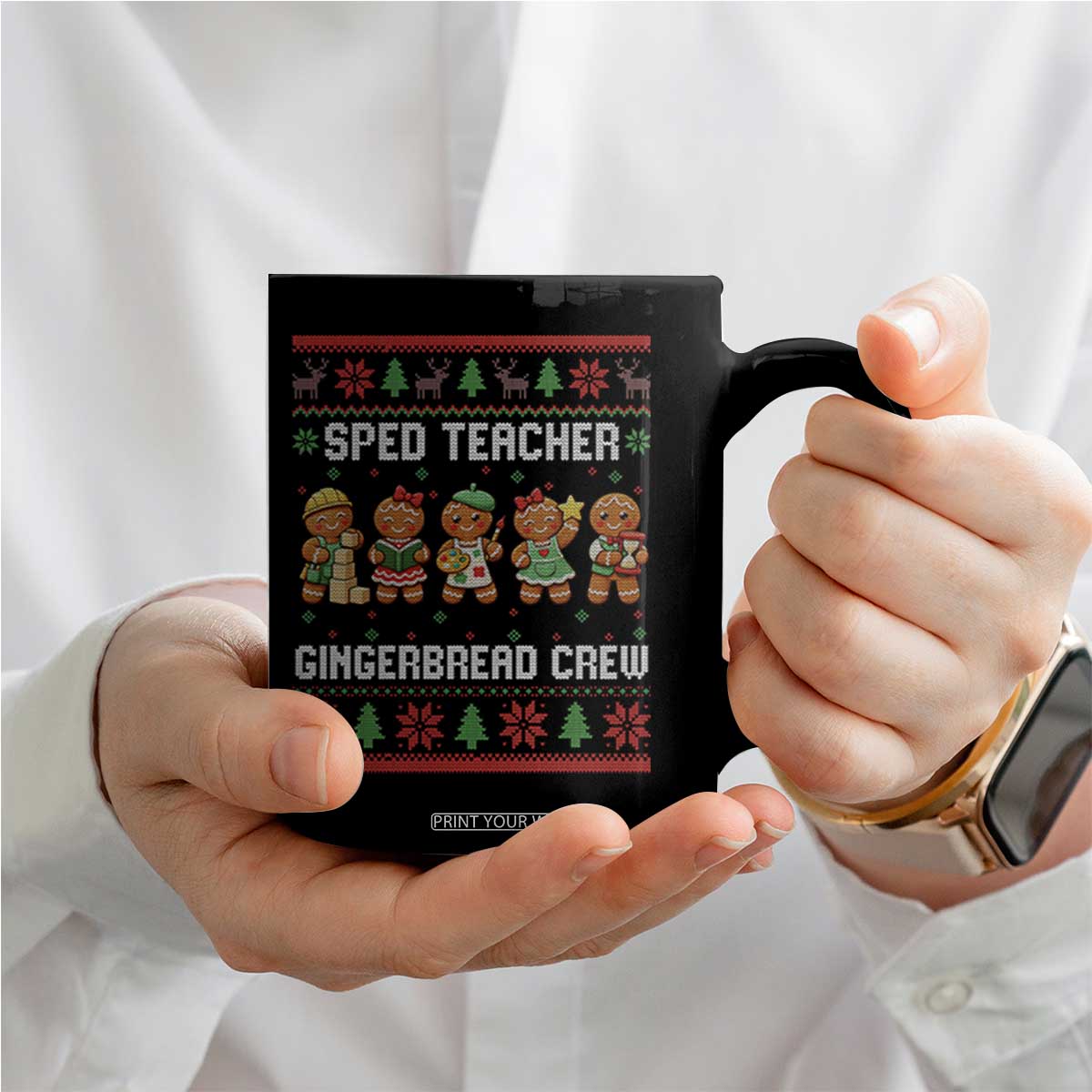 Gingerbread SPED Teacher Coffee Mug Christmas Special Education Crew Gift TS12