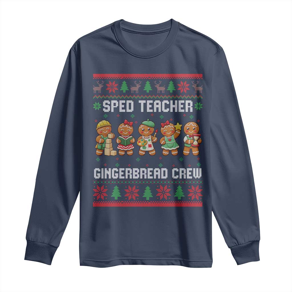 Gingerbread SPED Teacher Long Sleeve Shirt Christmas Special Education Crew Gift TS12
