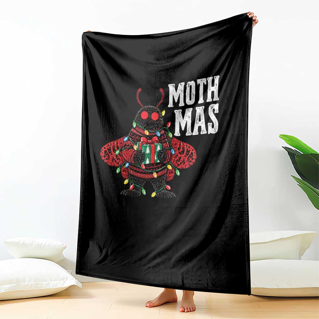 Merry Mothmas Cute Mothman Christmas Throw Blanket TS10