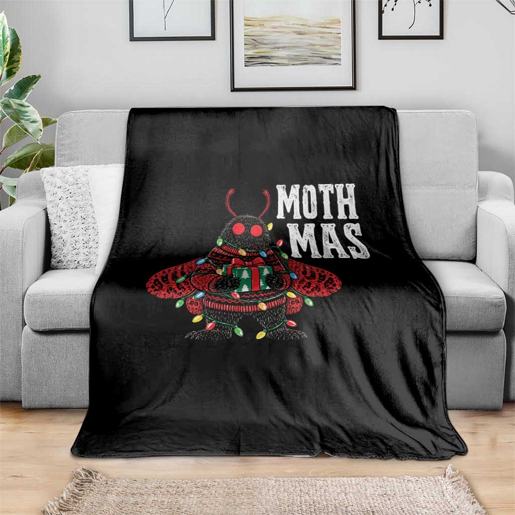 Merry Mothmas Cute Mothman Christmas Throw Blanket TS10