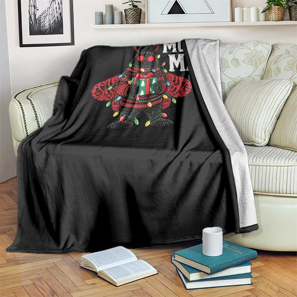 Merry Mothmas Cute Mothman Christmas Throw Blanket TS10