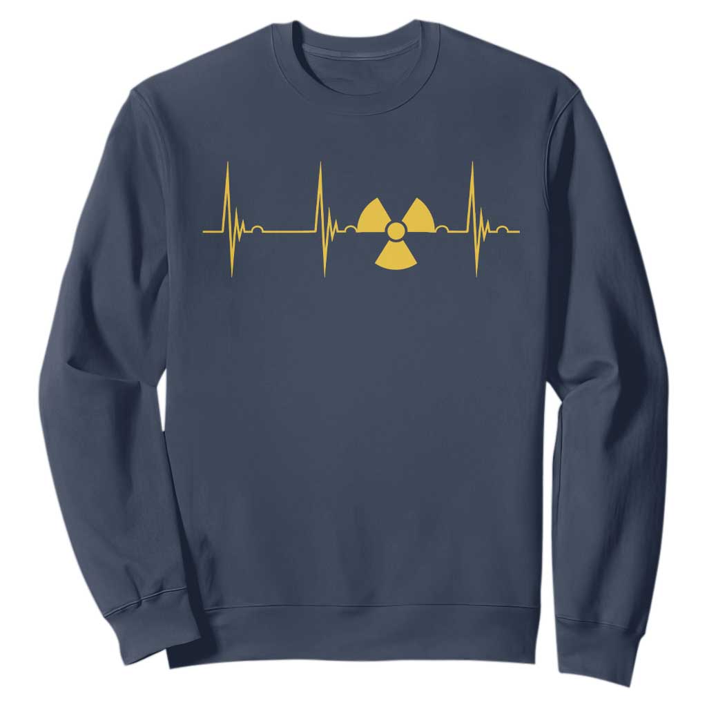 Radiology Tech Heartbeat ECG Pulse Trefoil Radiation Symbol Sweatshirt TS11