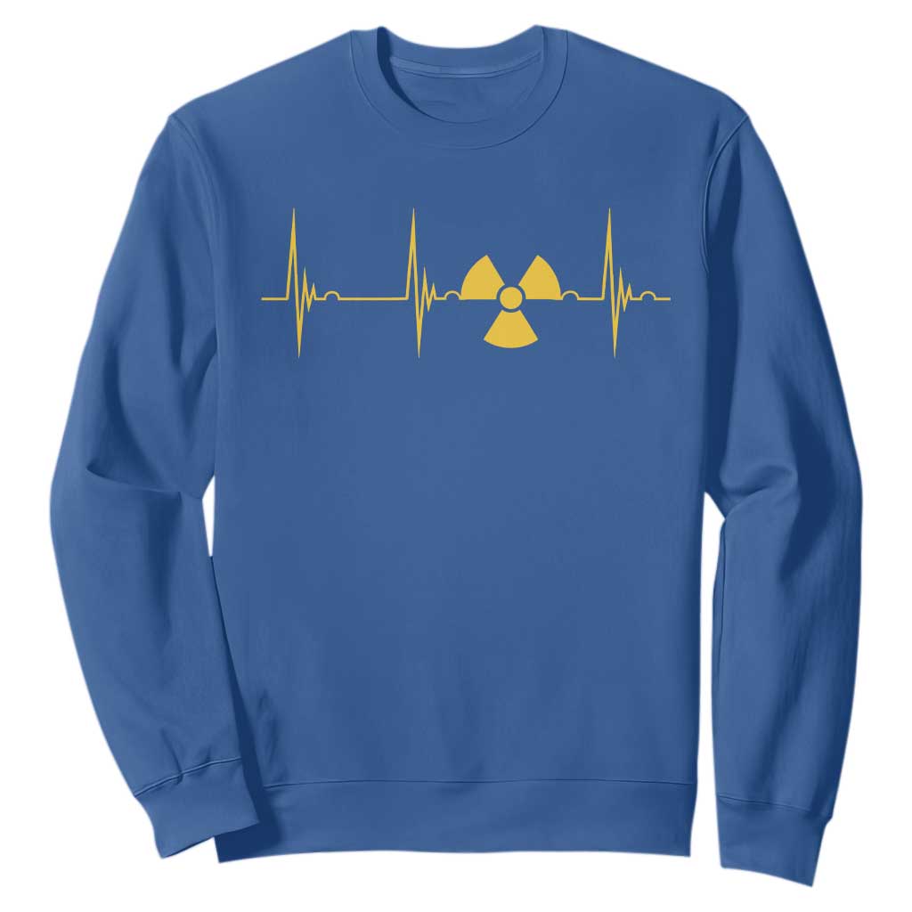 Radiology Tech Heartbeat ECG Pulse Trefoil Radiation Symbol Sweatshirt TS11
