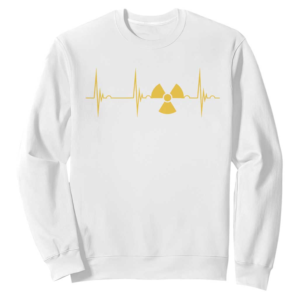Radiology Tech Heartbeat ECG Pulse Trefoil Radiation Symbol Sweatshirt TS11