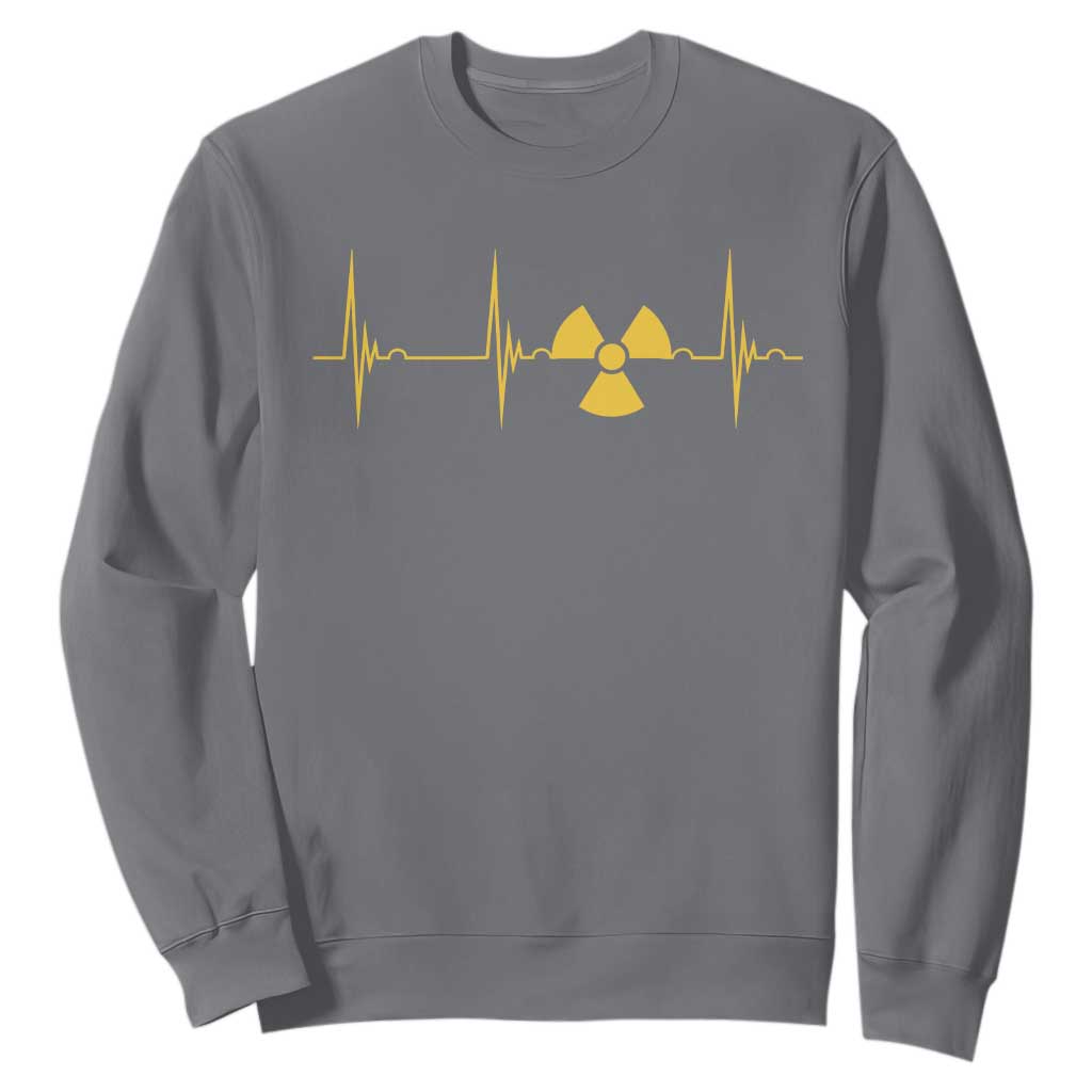 Radiology Tech Heartbeat ECG Pulse Trefoil Radiation Symbol Sweatshirt TS11