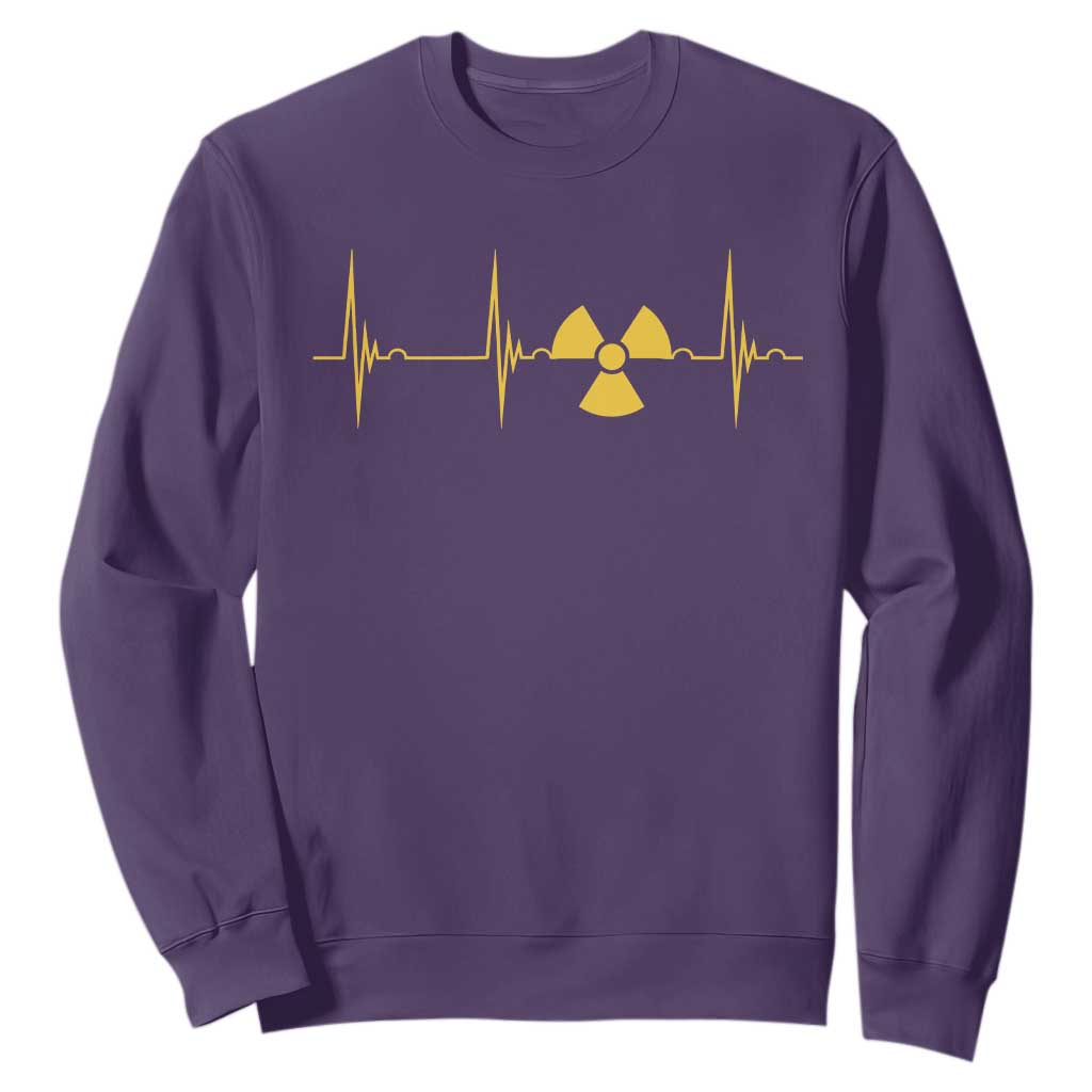 Radiology Tech Heartbeat ECG Pulse Trefoil Radiation Symbol Sweatshirt TS11