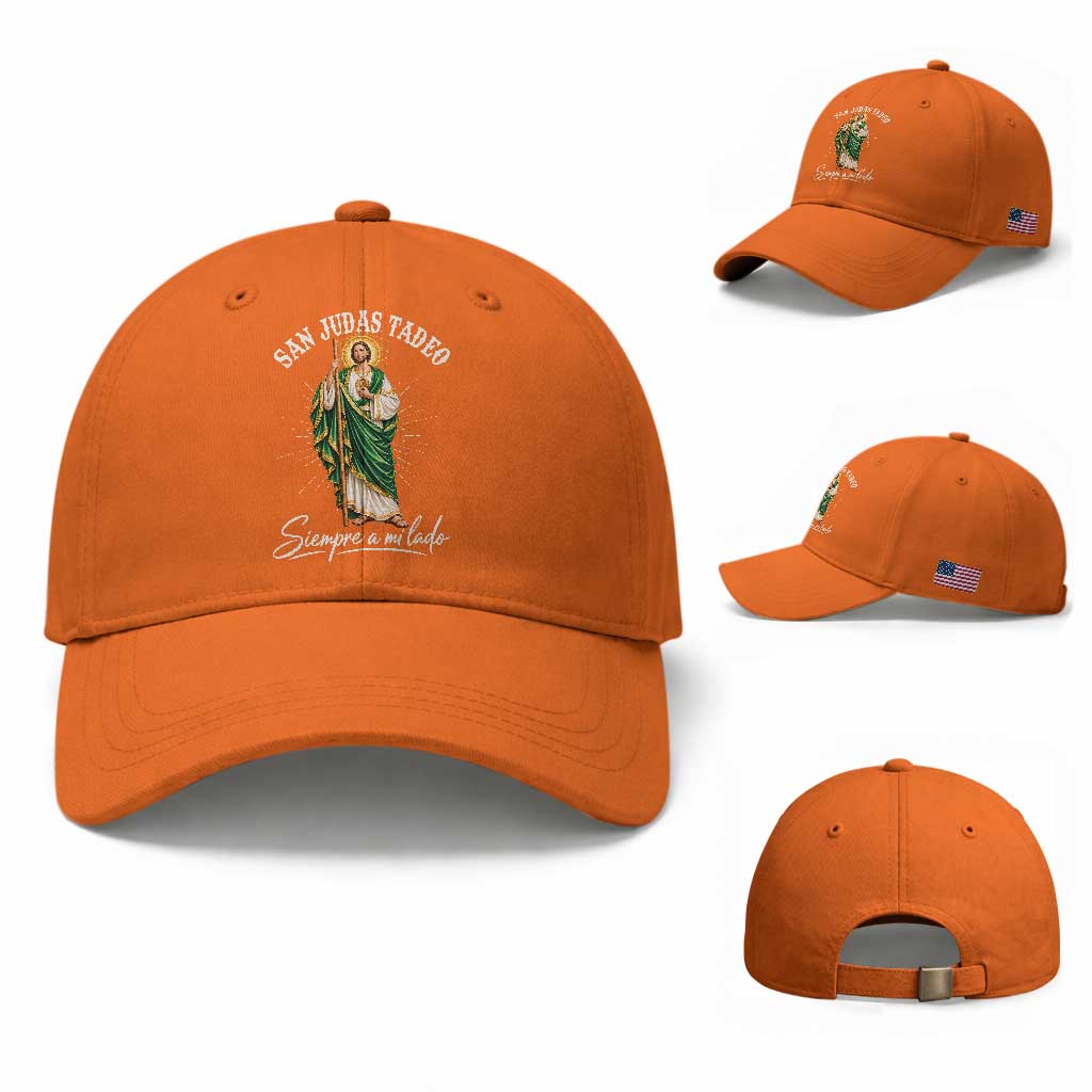 San Judas Tadeo Siempre A Mi Lado Sunburst Catholic Graphic Baseball Cap TS02