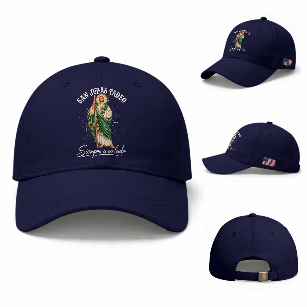San Judas Tadeo Siempre A Mi Lado Sunburst Catholic Graphic Baseball Cap TS02