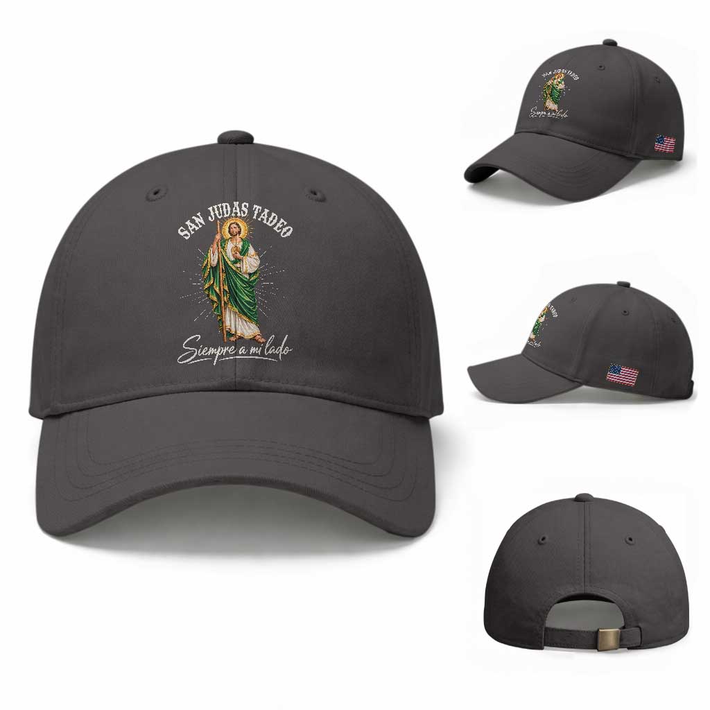 San Judas Tadeo Siempre A Mi Lado Sunburst Catholic Graphic Baseball Cap TS02