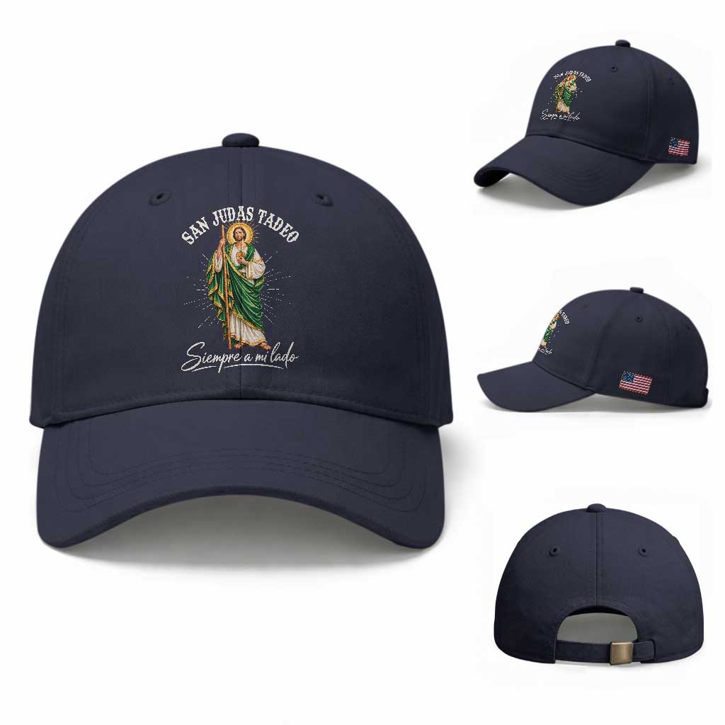 San Judas Tadeo Siempre A Mi Lado Sunburst Catholic Graphic Baseball Cap TS02