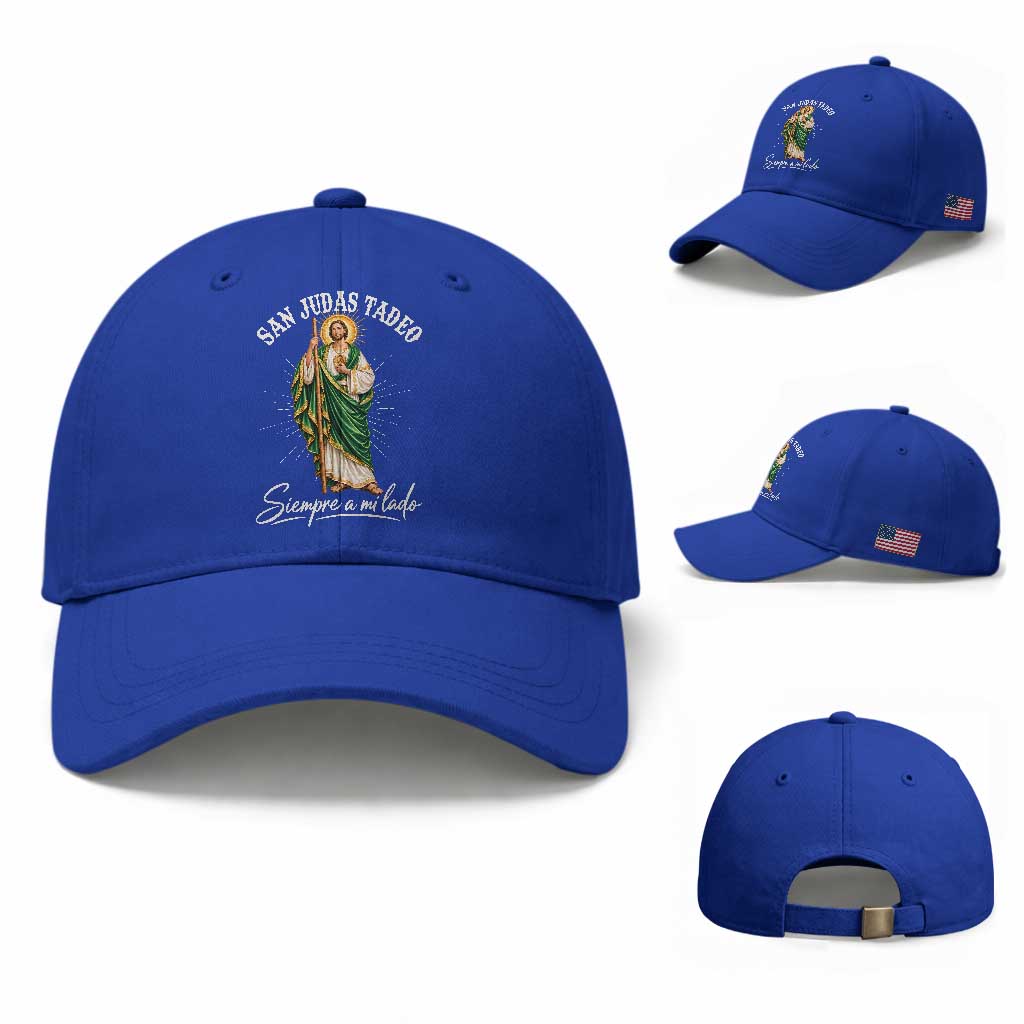 San Judas Tadeo Siempre A Mi Lado Sunburst Catholic Graphic Baseball Cap TS02