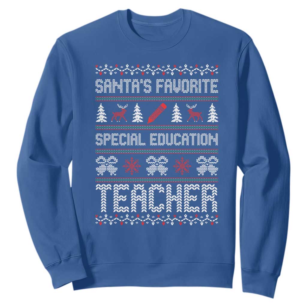 Santas Favorite Special Education Teacher Sweatshirt Christmas Educator Holiday Gift TS12