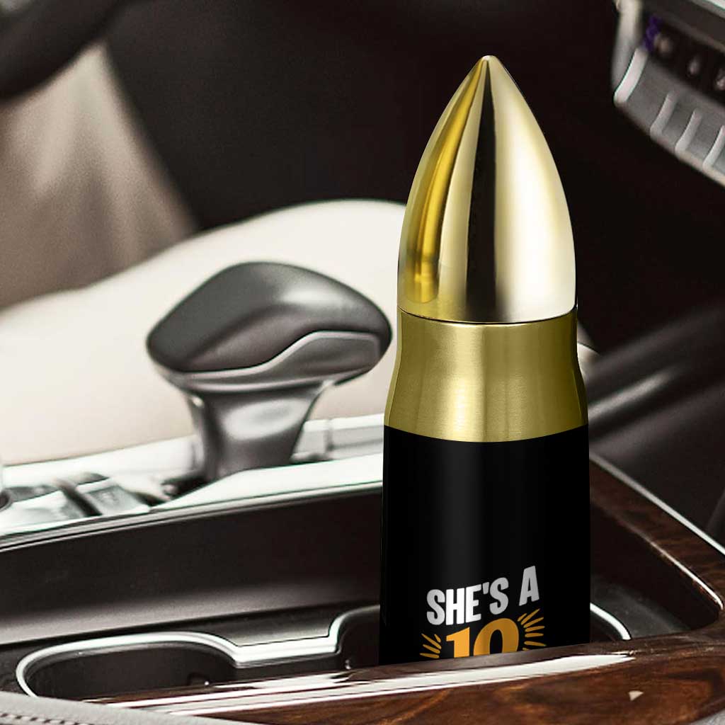 Sarcastic Overthinker Quote Bullet Tumbler Shes A 10 But She Always Overthinks Everything TS12