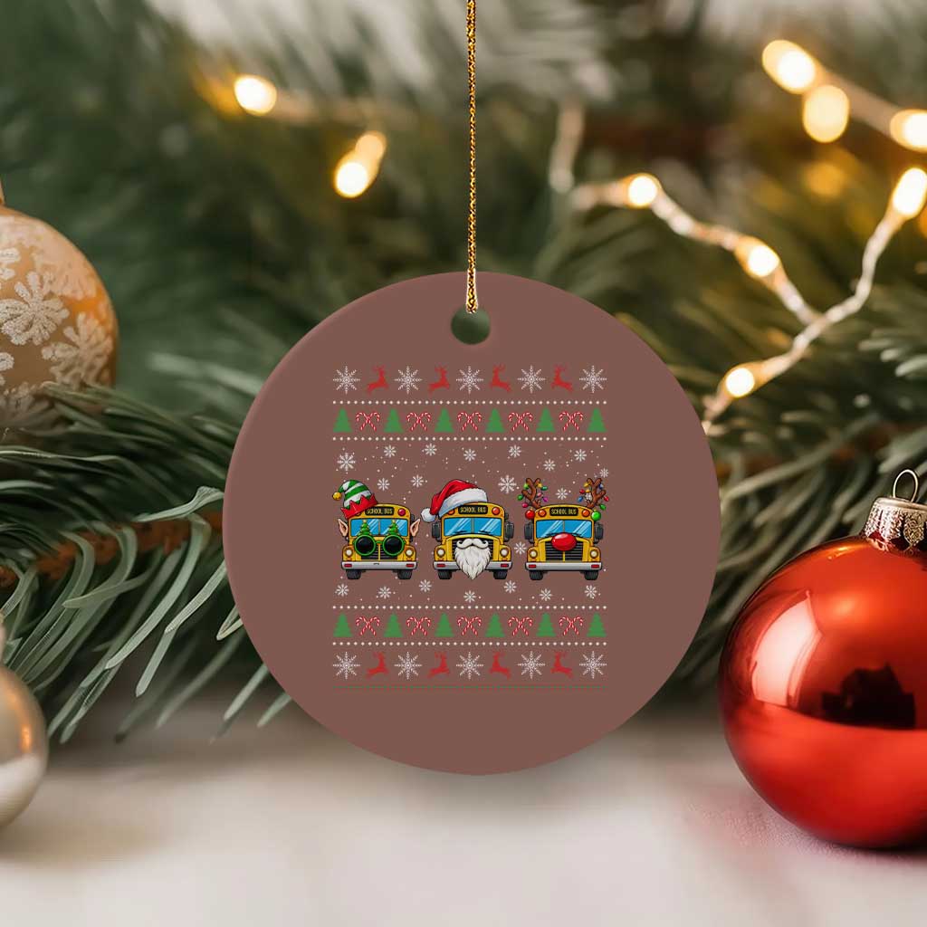 School Bus Christmas Appreciation Ceramic Ornament Transportation Staff Holiday Gift TS12