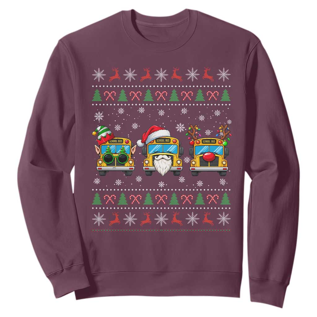 School Bus Christmas Appreciation Sweatshirt Transportation Staff Holiday Gift TS12