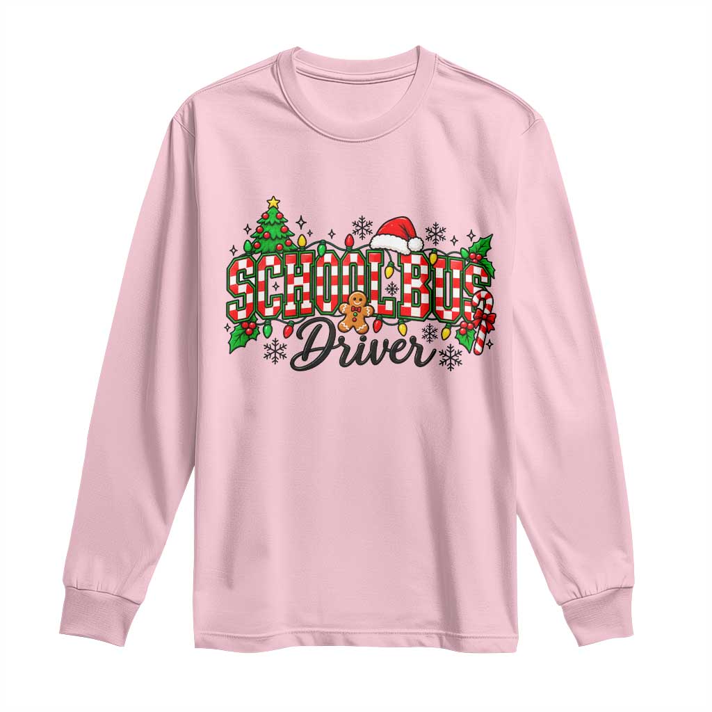School Bus Driver Christmas Long Sleeve Shirt Transportation Appreciation Gift TS12