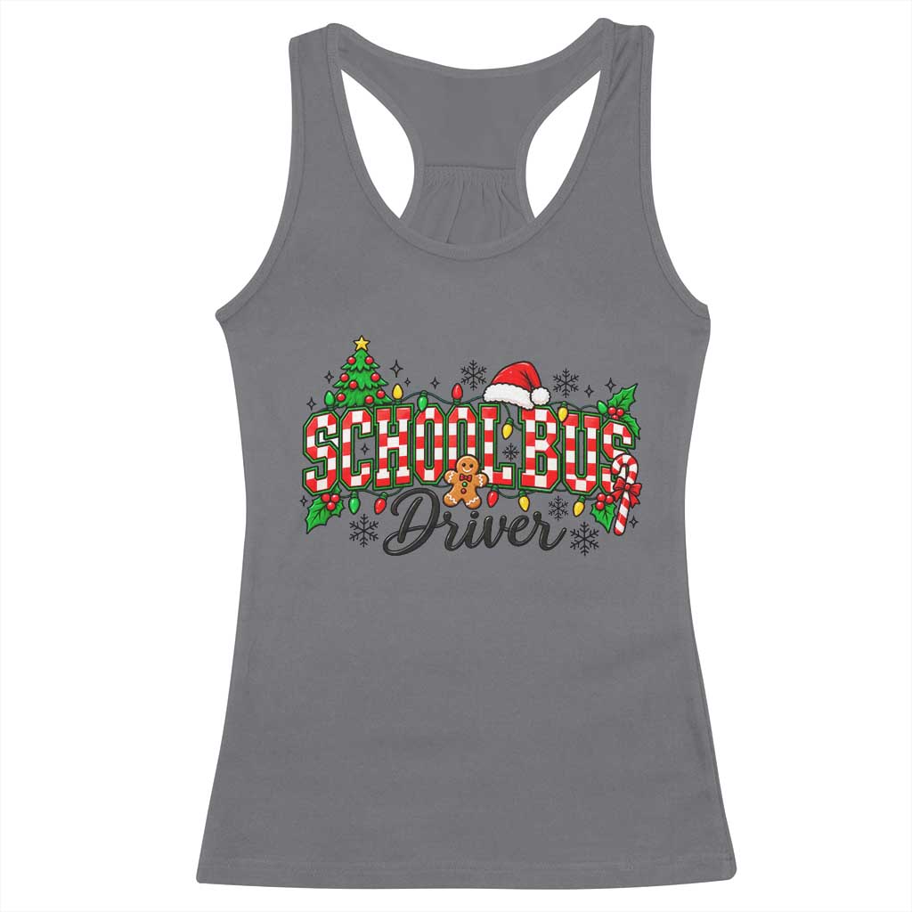 School Bus Driver Christmas Racerback Tank Top Transportation Appreciation Gift TS12