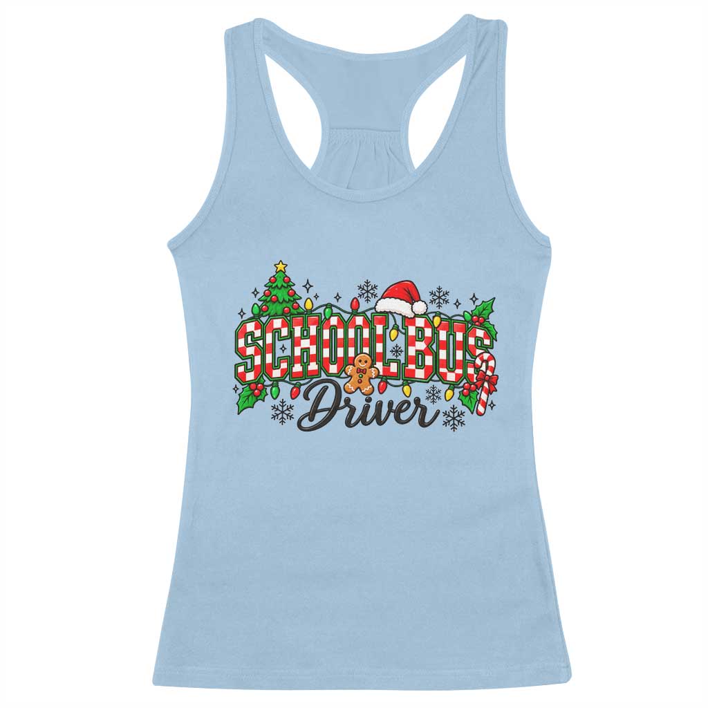 School Bus Driver Christmas Racerback Tank Top Transportation Appreciation Gift TS12