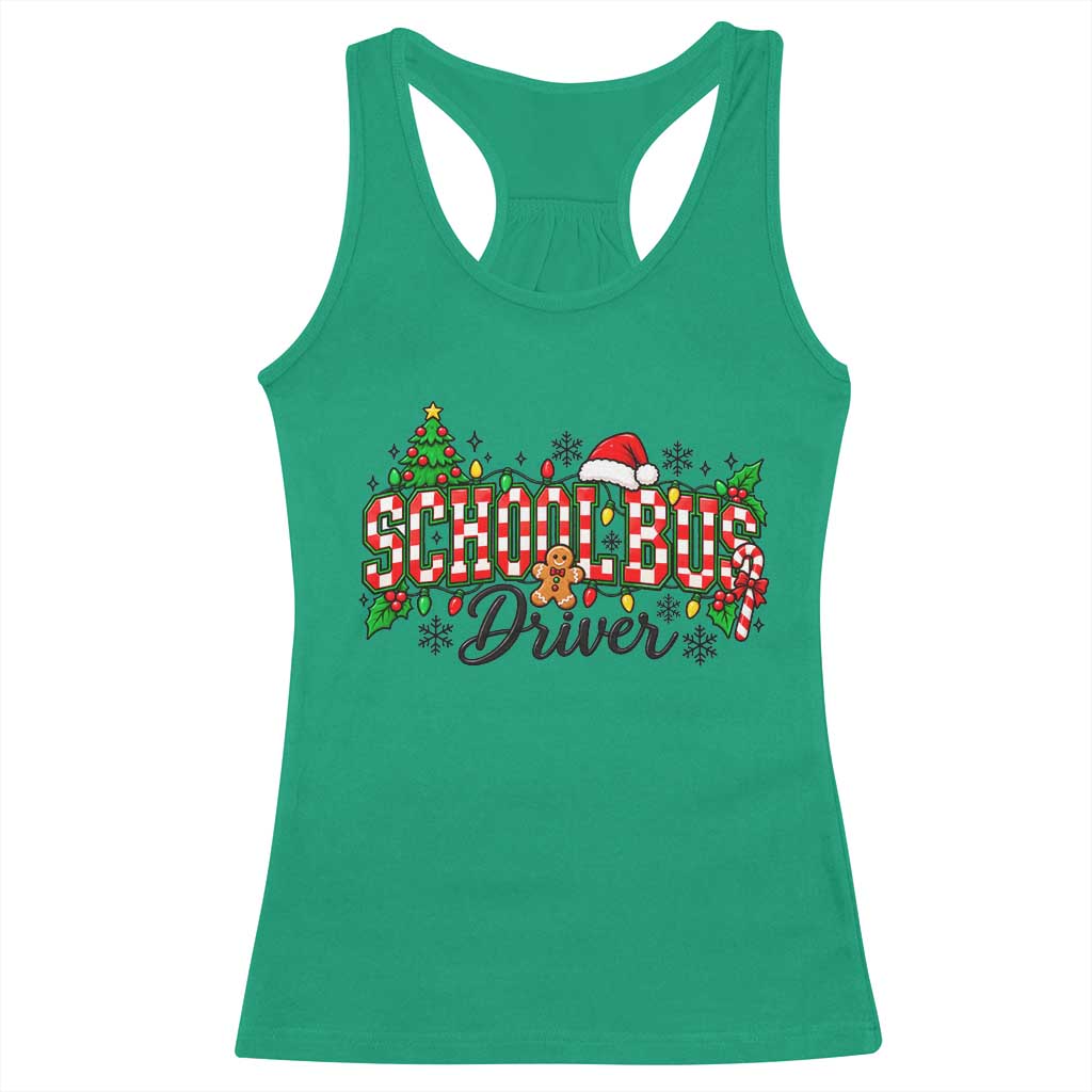 School Bus Driver Christmas Racerback Tank Top Transportation Appreciation Gift TS12
