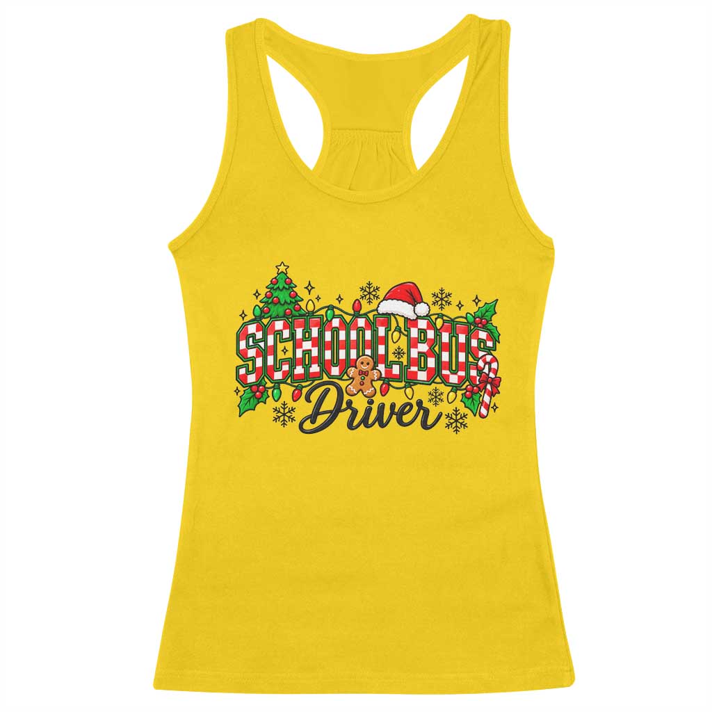 School Bus Driver Christmas Racerback Tank Top Transportation Appreciation Gift TS12
