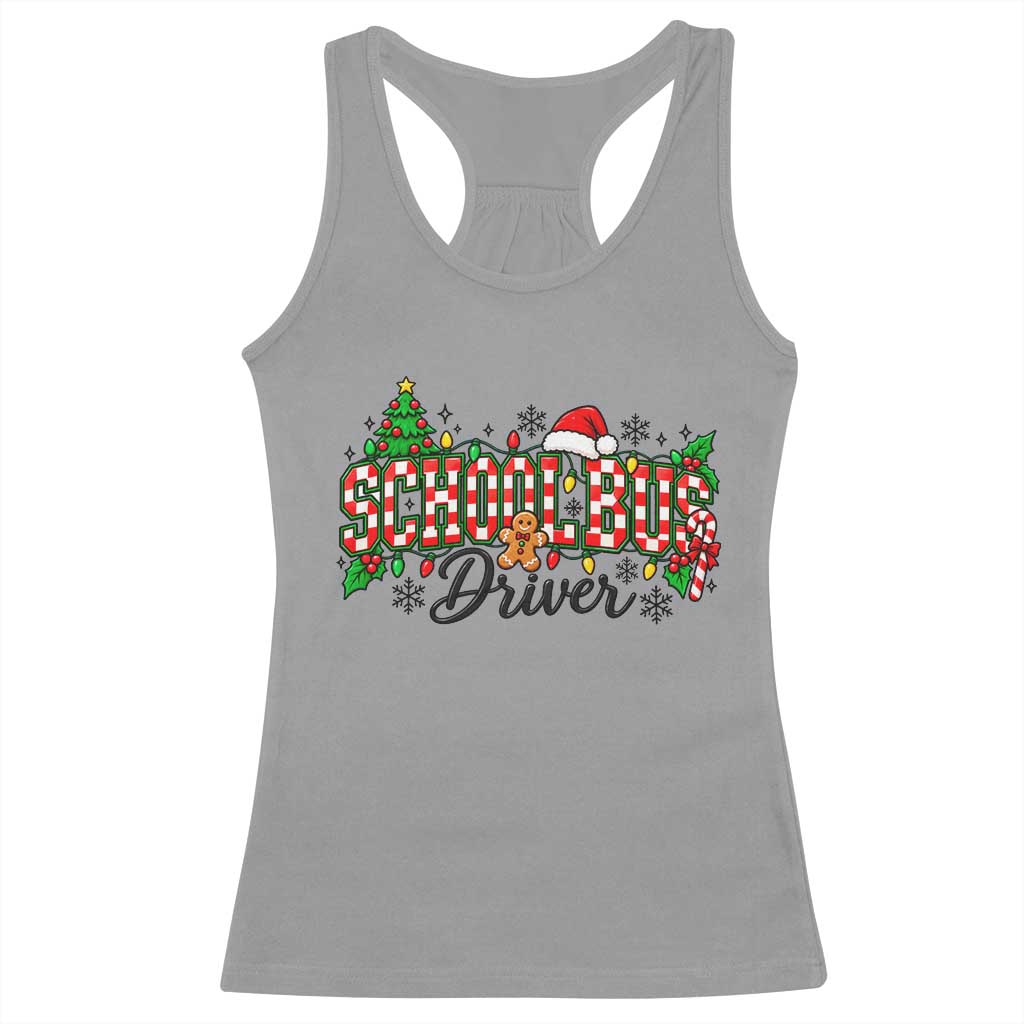School Bus Driver Christmas Racerback Tank Top Transportation Appreciation Gift TS12