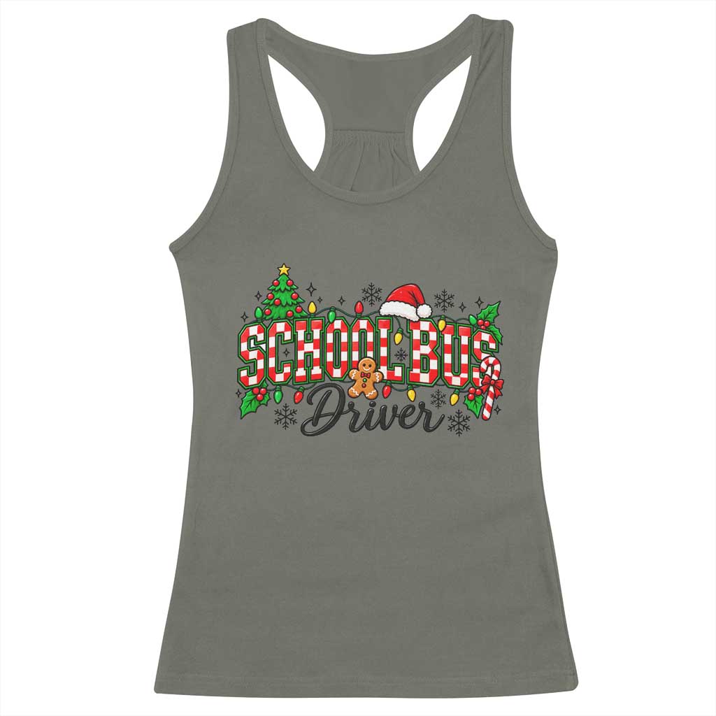School Bus Driver Christmas Racerback Tank Top Transportation Appreciation Gift TS12