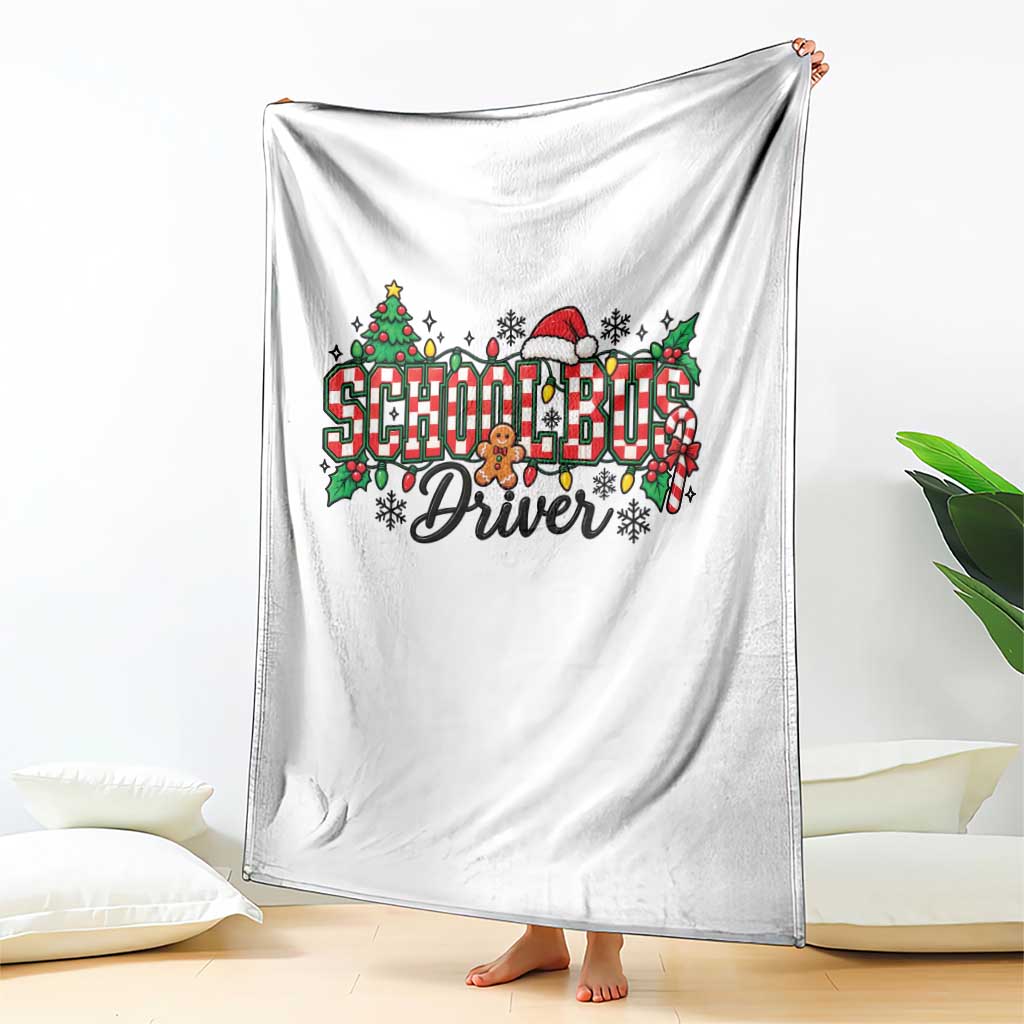 School Bus Driver Christmas Throw Blanket Transportation Appreciation Gift TS12