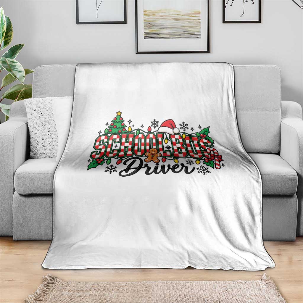 School Bus Driver Christmas Throw Blanket Transportation Appreciation Gift TS12
