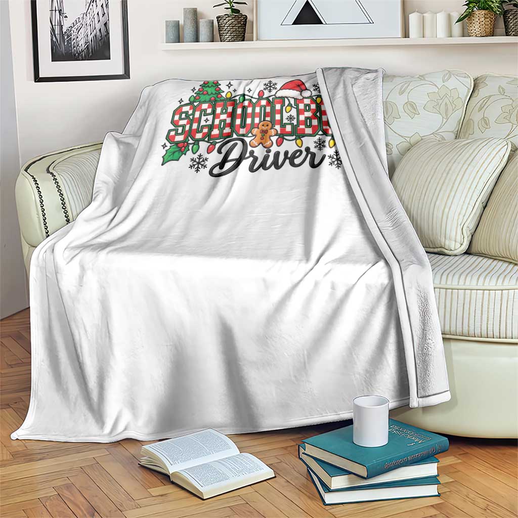 School Bus Driver Christmas Throw Blanket Transportation Appreciation Gift TS12