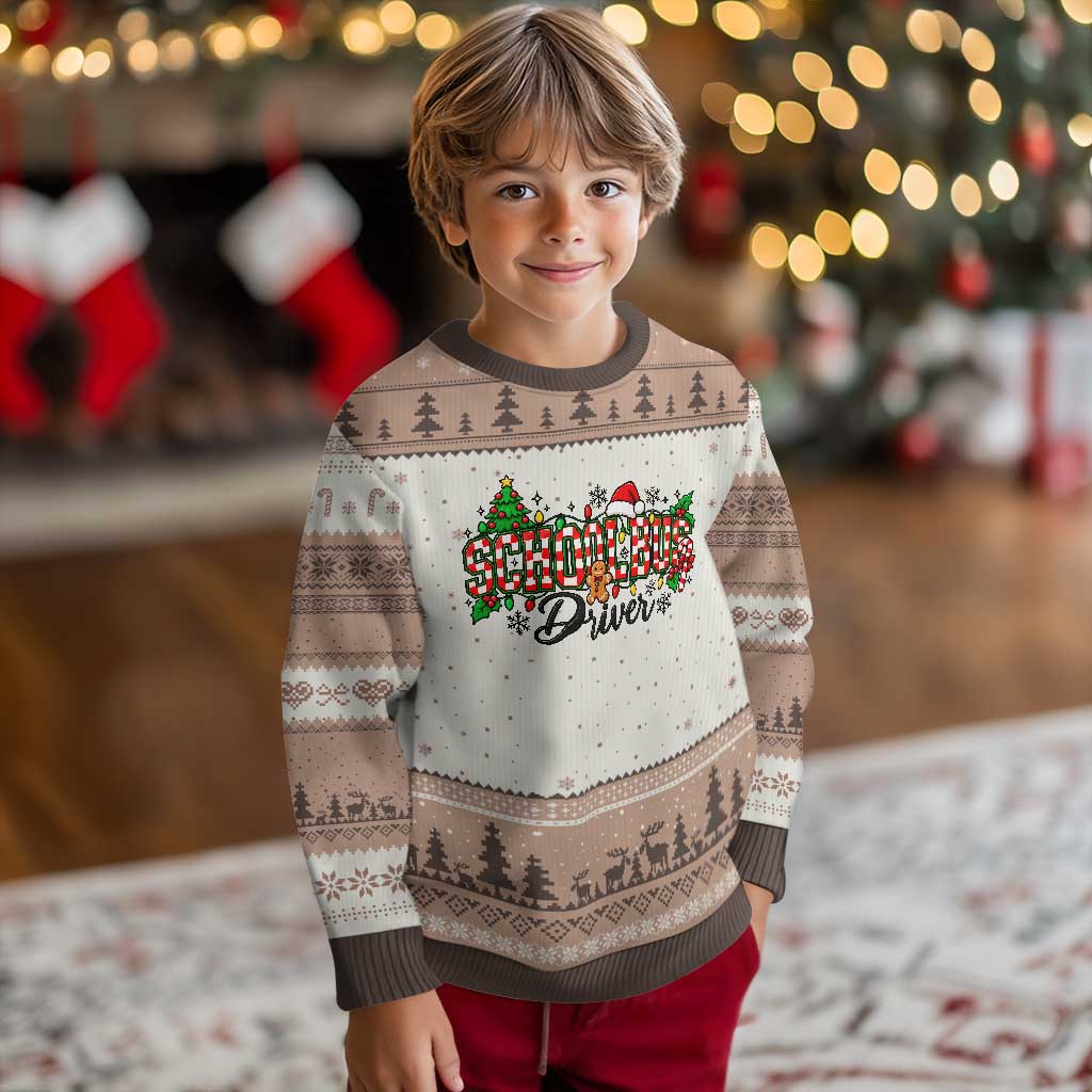 School Bus Driver Xmas Ugly Christmas Sweater Transportation Appreciation Gift TS12