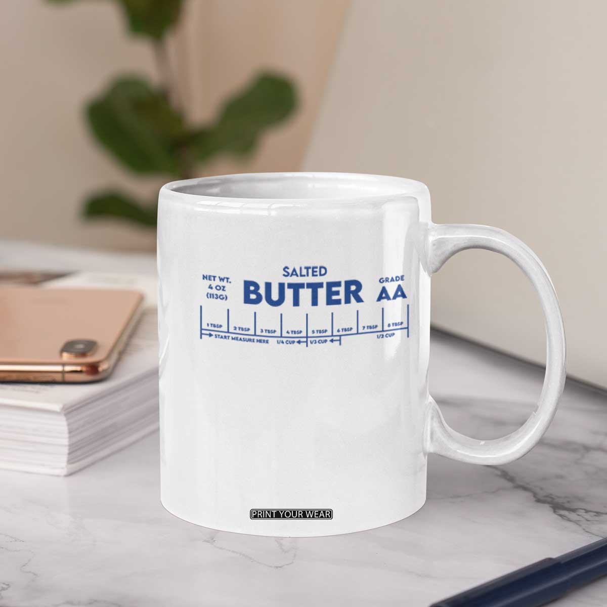 Smooth Salted Butter Funny Baker Halloween Simple Costume Coffee Mug TS11