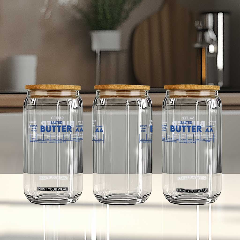 Smooth Salted Butter Funny Baker Halloween Simple Costume Glass Can TS11